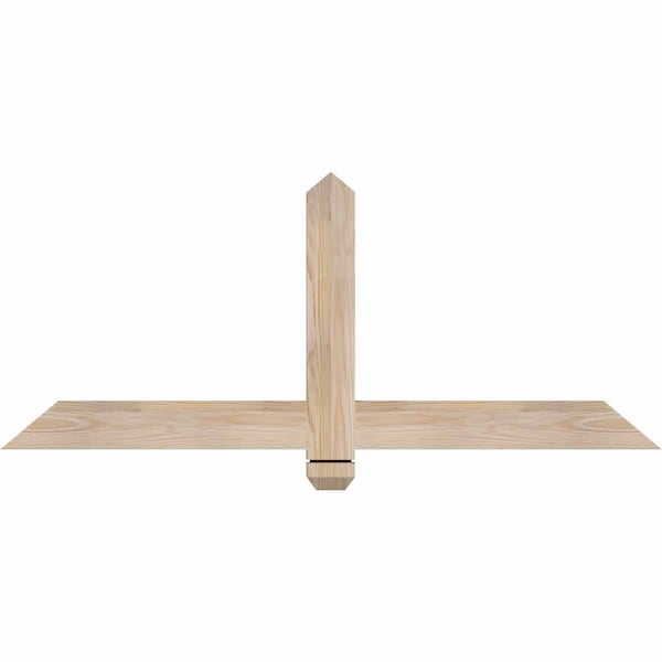 Ekena Millwork Eugene Smooth Timber Gable Bracket, Douglas Fir, 48"W x 20"H x 1 1/2"D x 3 1/2"F, 10/12 Pitch GBW048X20X0204EUG00SDF - main